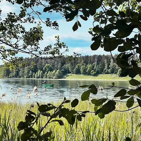 Domek Z Balia W Lesie Na Mazurach Orzyny Esterno foto